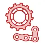 طقم آلالات الجر والترووس والجنزير