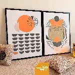 لوحات كانفس بإيطار خشبي MDF 100X70