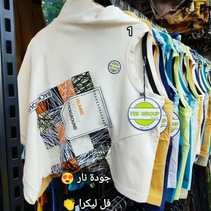 بلوزة ولادي نصف كم تقيلة فل ليكرا