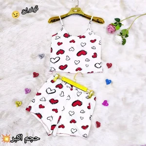 طقم نسائي شورط حجم اكبر💥
