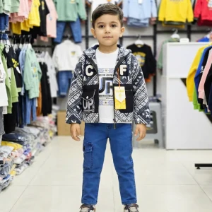 طقم عيد ولادي شتوي 3 قطع - جوخ وجينز مارنز🧥✨