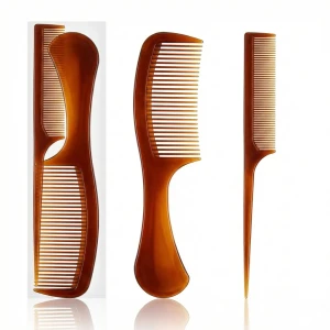 طقم مشط مجوز العسلي الكيوت (قطعتين) 🍯✨💇‍♀️
