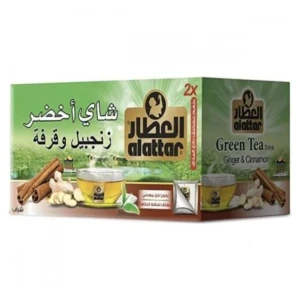 شاي أخضر بالزنجبيل والقرفة