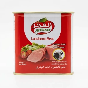  علبة لانشون لحم بقري من ماركة الفخر بوزن 340 غرام