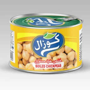 علب معدنية لحمص حب مسلوق
