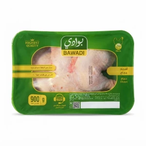  فخذ دجاج طازج أو مجمد من ماركة البوادي بوزن 900 غرام
