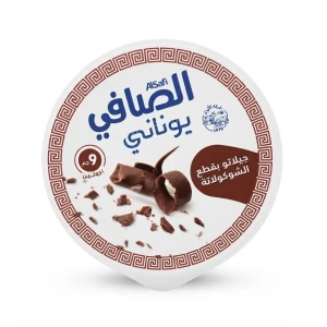 زبادي الصافي بقطع الشوكلاته بوزن 150غم