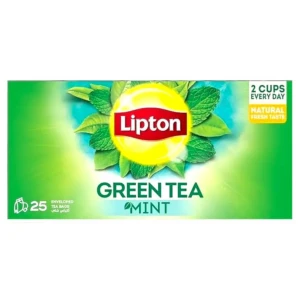 علبة شاي اخضر نعناع  ليبتون 20 فتلة 