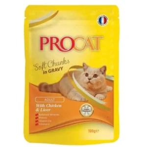 Pro Cat Soft Chunks Cat Food With Chicken &amp; Liver In Gravy