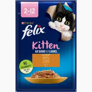 Purina Felix Wet kitten Food With Chicken In Jelly