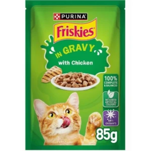 PURINA FRISKIES WET CAT FOOD WITH Chicken IN Gravy