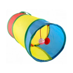 Saas Multicolored Cat Tunnel With Hanging Balls (50*25cm)