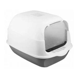Petbroo Gray &amp; White Cat Litter Box With Scoop (56*38*35cm)