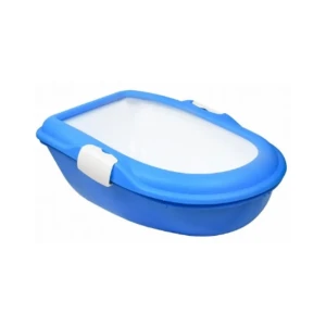 Blue &amp; White Cat Litter Tray With Rim(46*20*18cm)