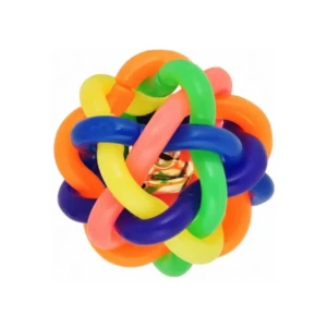 Jia Jia Multicolored Dog Chew Toy With Bell
