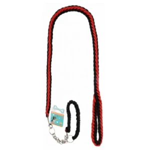 Paiqile Small Black &amp; Red Rope Dog Leash with Collar