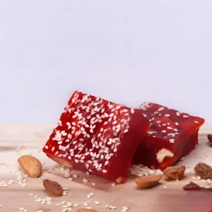 حلوى ملون احمر مطاطية (( ربع كيلو ))