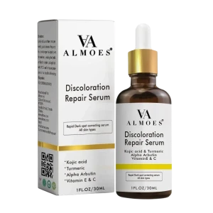 سيروم ALMOES مع حمض الترانكساميك،وحمض الكوجيك، وألفا أربوتين-30مل