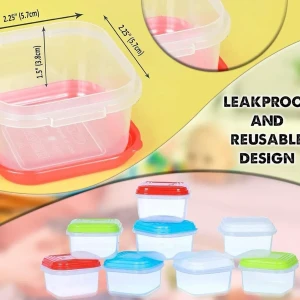 طقم علب بلاستيك تلاجه صغير  10x1 