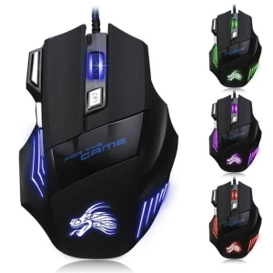 Gaming Mouse 5500 DPI 7 Keys LED 