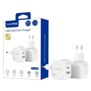 HAING USB GaN Fast Charger 20W 2 ports