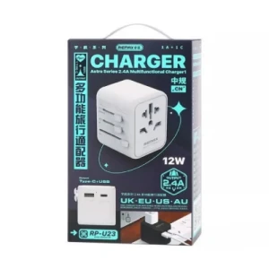 Remax Astro Series - 2.4A Universal Travel Charger Adaptor 12W