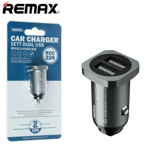 Remax Car Charger with 2 Charging Ports - Black