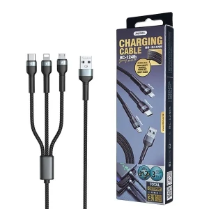  Remax 1.2M 2A 3 IN 1 Charger Cable