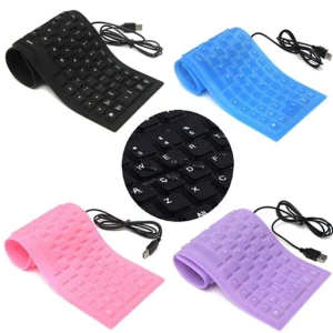 Portable 2.0 USB Mini Flexible Silicone Foldable PC Keyboard