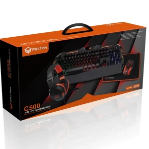 MeeTion Backlit Gaming Combo Kits 4 in 1 Gaming Keyboard 