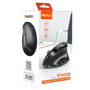  Meetion Ergonomic Vertical Wireless Mouse BT+2.4GHz