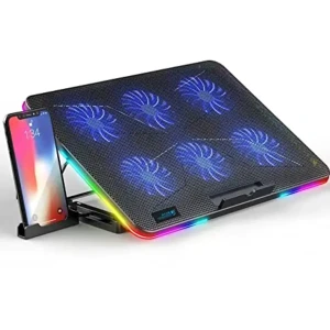HAING X8 12&amp;quot; to 17&amp;quot; RGB 6 Fan Gaming Cooling Pad