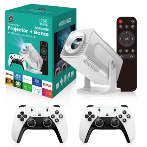  HCS350 Pro 4K Projector 1280*1080P with 2 Wireless Controllers