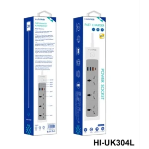 HAING 20W Fast Charger Power Strip UK Socket 2M