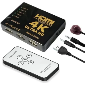 4K HDMI Switcher with IR Remote Control-5 Port