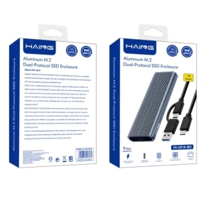 HAING Aluminum M.2 Dyal-Protocol SSD Enclosure