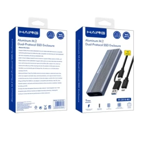  HAING M2 NVME 2in1 SSD Case Aluminum alloy shell