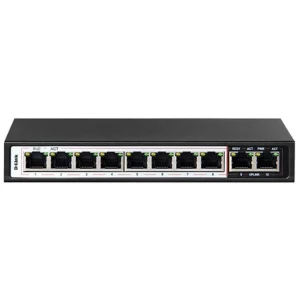 D-Link 10-Port 10/100 Long Range PoE+ Surveillance S
