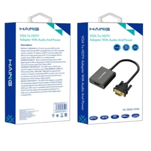 HAING VGA To HDMI Adapter With Audio And Power