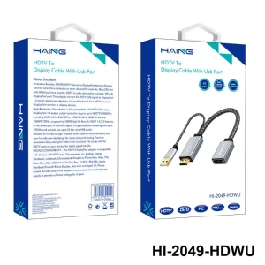  HAING HDMI to Display Cable with USB Port 4K 60Hz