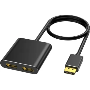 HAING Display Port DP to Dual Display Port Adapter