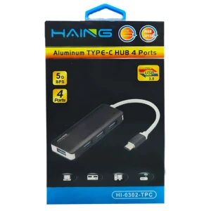 HAING Aluminum Type C Hub 4 Port USB 3.0 Adapter