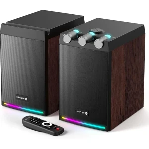 HPYLIFAll.H in One SL-70 Wireless RGB Bookshelf Speakers with Rem