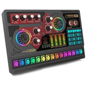 Cannon Professional 2 Channel Audio Sound Card Digital Mixer 48V