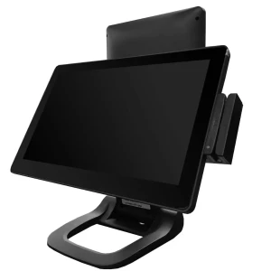 HAING 15.6"+9" Folding Metal POS Point of Sale Terminal Screen