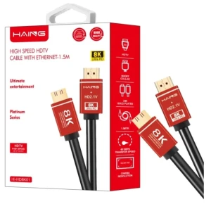 HAING 8K High Speed HDMI 2.1 HDTV Cable with Ethernet