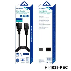 HAING C19 to C20 PDU UPS Power Extension Cable 1.5M