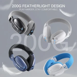 Redragon H878 3-mode Wireless Blue Lighting Gaming Headset