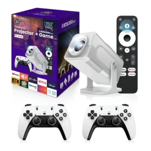 Hcs350 Max Android Gaming Projector with 02 Wireless Controllers 
