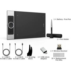 XP PEN Deco Pro MW Bluetooth Graphics Tablet 11×6 Inches Wireless